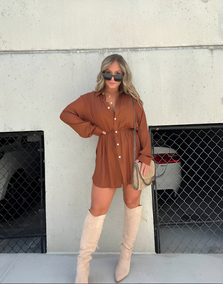 Jazz | Trendy Satin Romper Dress