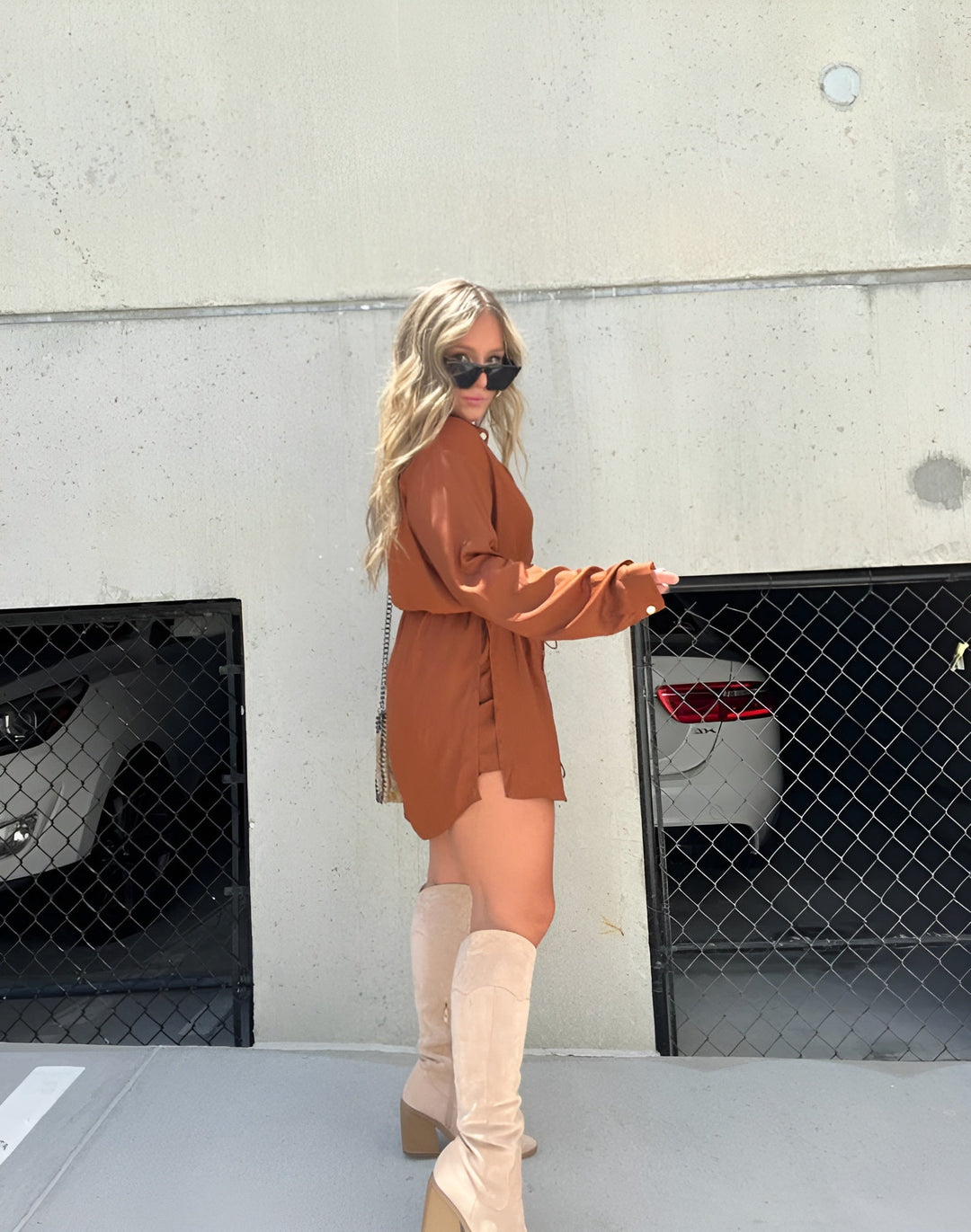 Jazz | Trendy Satin Romper Dress
