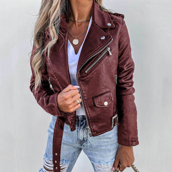 Miriam | Classic Leather Biker Jacket