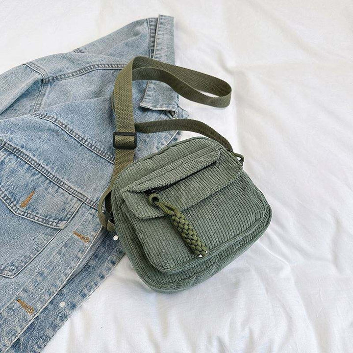 Geanna | Compact Ribbed Fabric Shoulder Bag