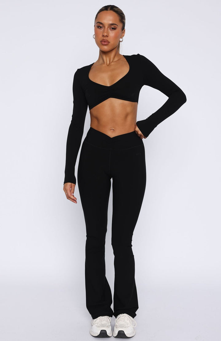 Comfortable Women's Flared Leggings with High Waist and Stretch