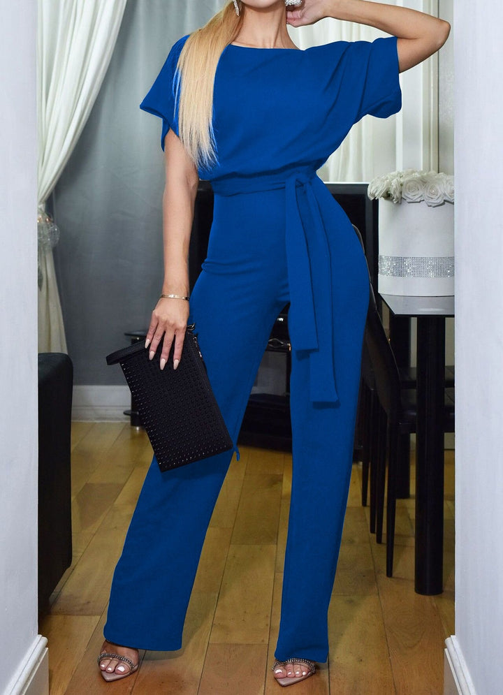 Modern Women's Jumpsuit with Wide Legs and Waistband
