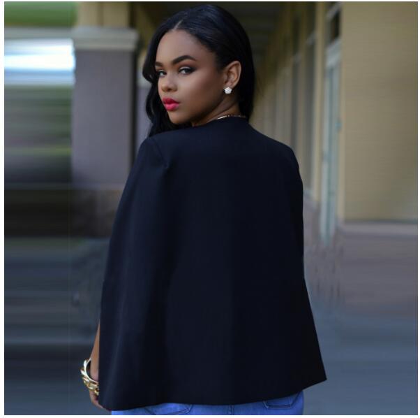 Women’s Cape Blazer with Split Sleeves and Open Front