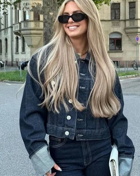 Katie | Denim Co-ord Set with Wide-Leg Jeans