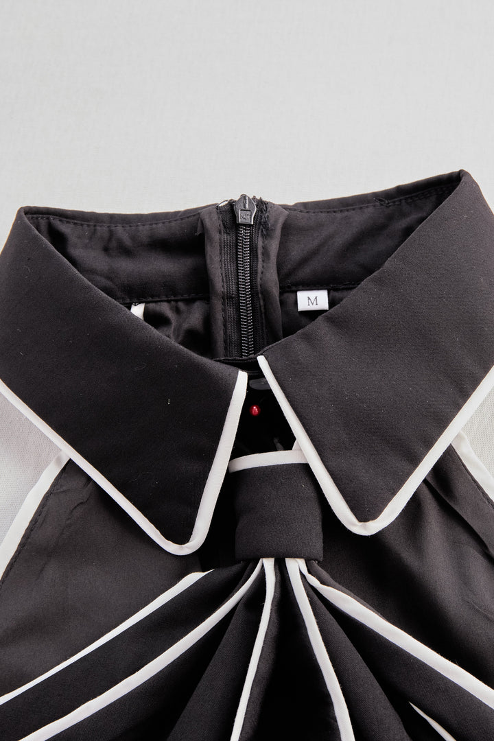 Trendy Halter Top with Collar and Bow Detail for Women