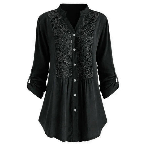 Jessicah | Elegant Tunic Blouse with Lace Detail