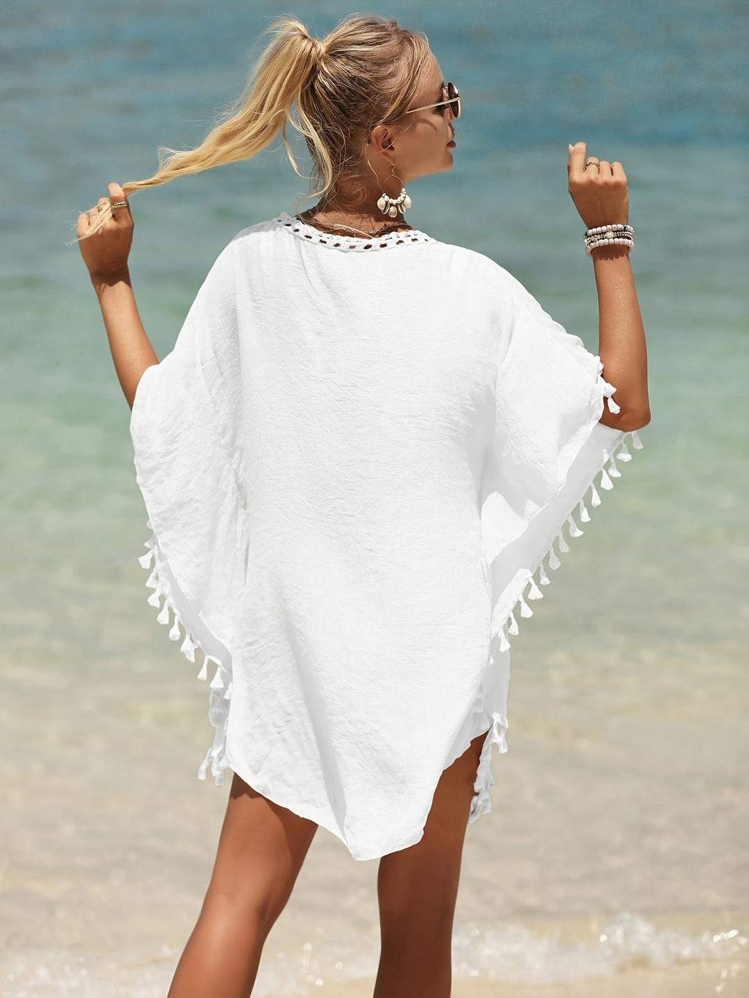 Ceola | Beach Tunic with Crocheted Details