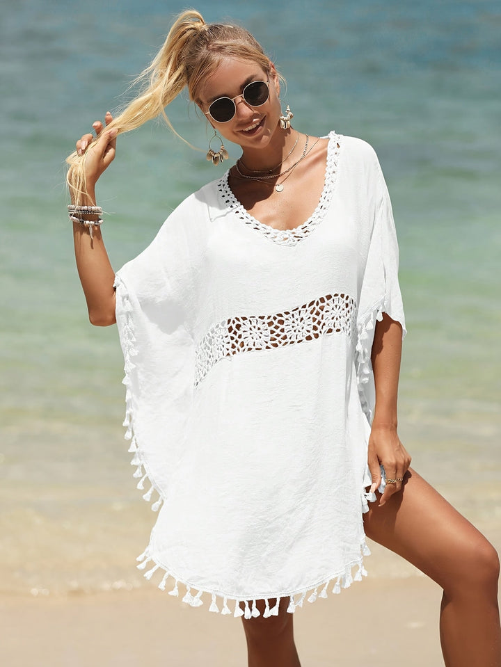 Ceola | Beach Tunic with Crocheted Details