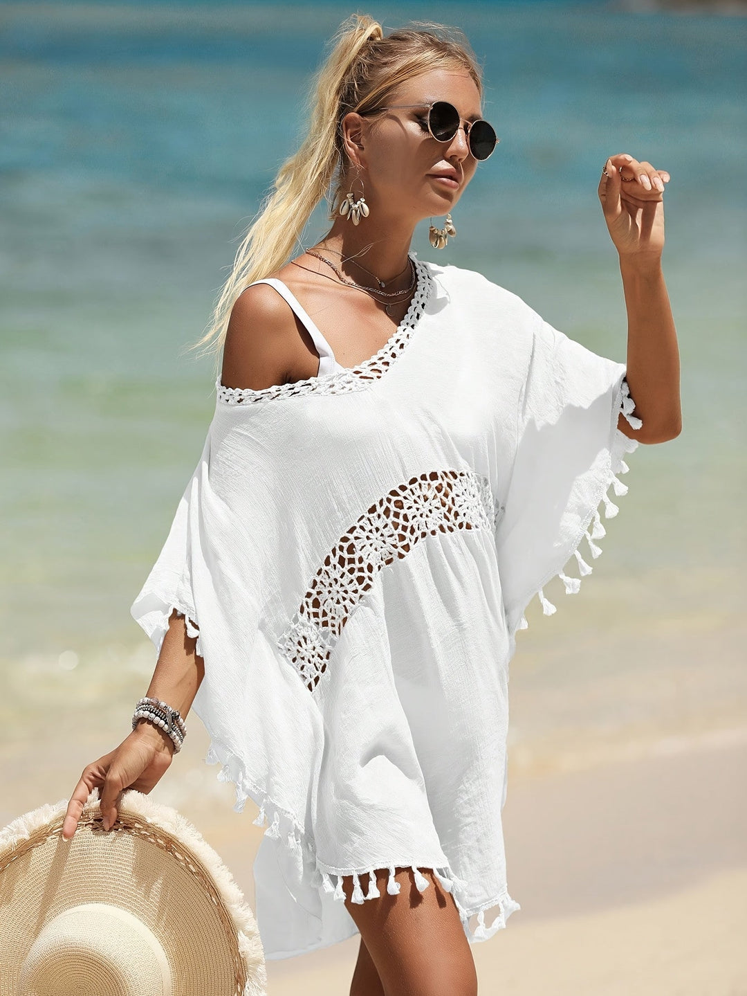 Ceola | Beach Tunic with Crocheted Details