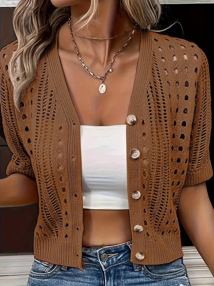 Reyne | Openwork Short Cardigan
