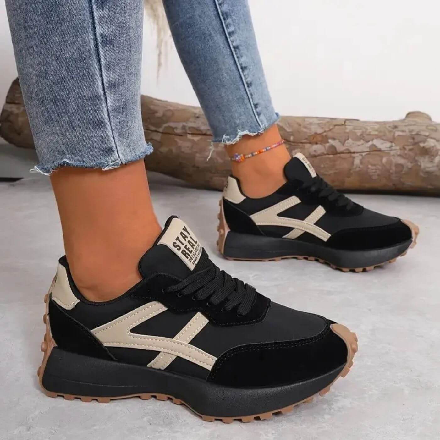 Black/Beige / 40