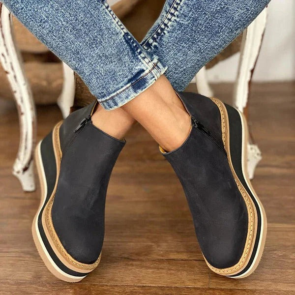 Trendy Comfortable Women's Ankle Boots with Platform Sole