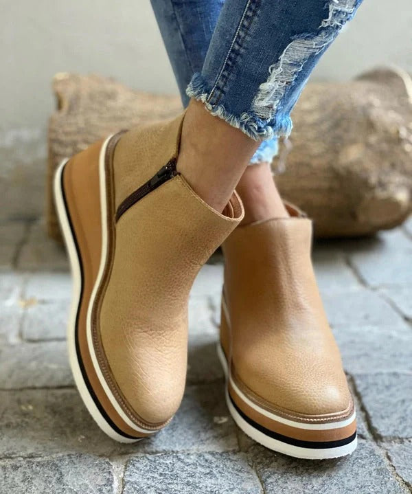 Trendy Comfortable Women's Ankle Boots with Platform Sole