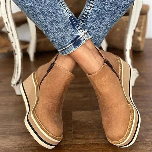 Trendy Comfortable Women's Ankle Boots with Platform Sole