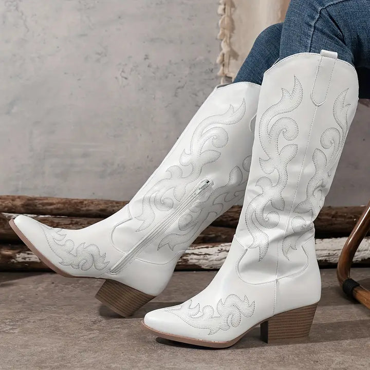 Stylish High Cowboy Women's Boots with Heel
