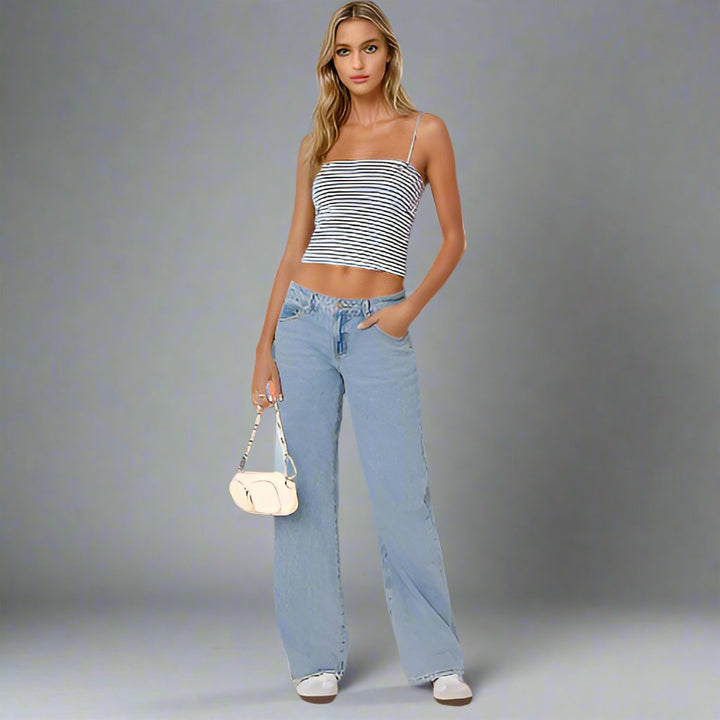 MILA | Stretch Low-Rise Jeans with Wide Legs