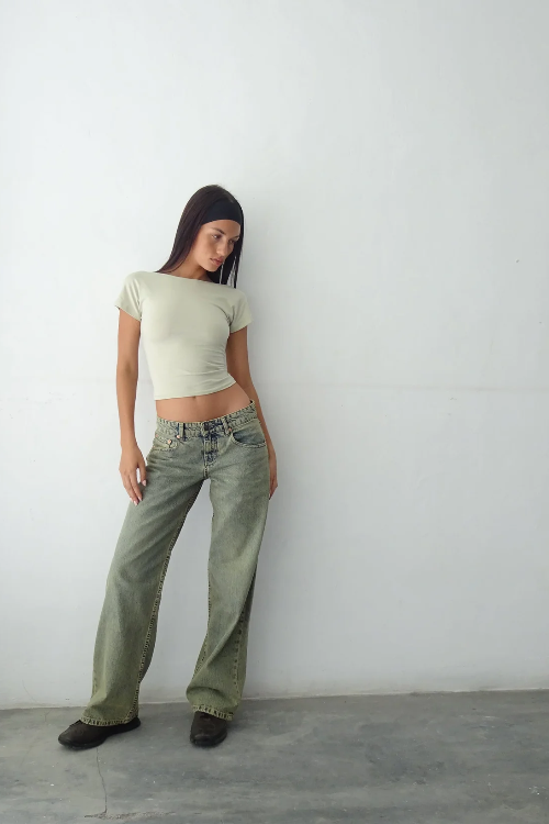 MILA | Stretch Low-Rise Jeans with Wide Legs