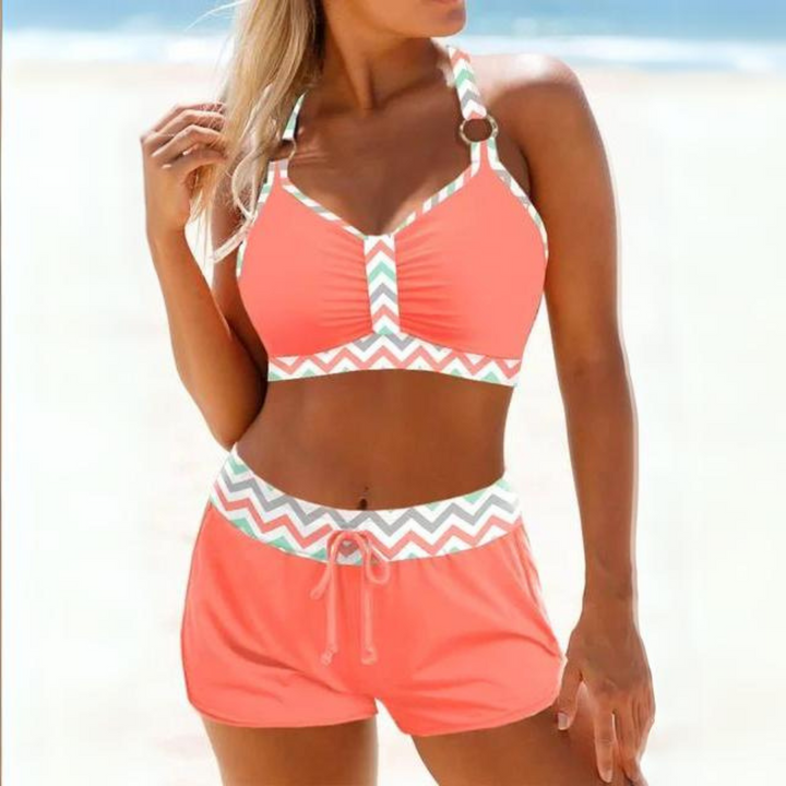 Adaline | Nautical Bikini Set with Shorts