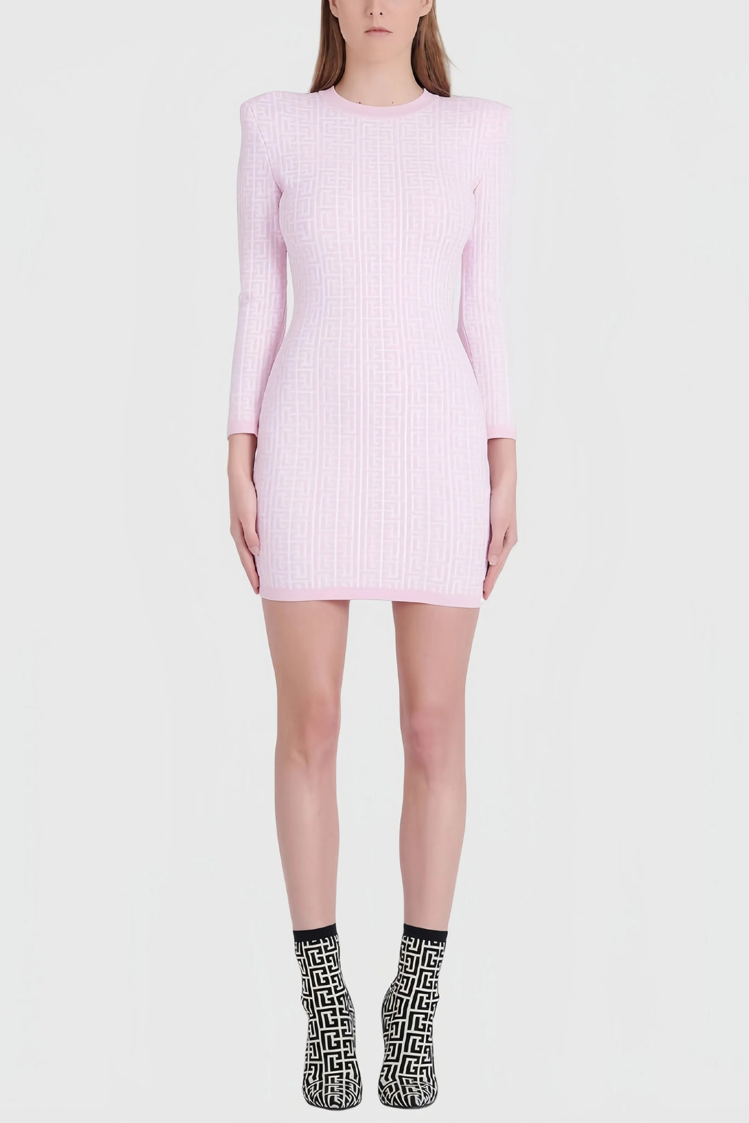 Heeva | Knitted Bodycon Mini Dress with Texture