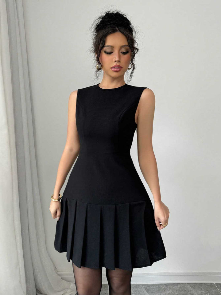 Helsy | A-Line Mini Dress with Pleated Skirt