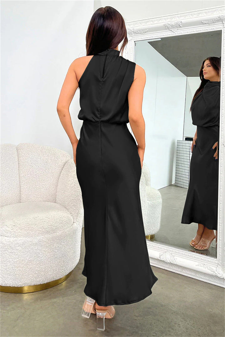 Lorna | Satin Halter Dress