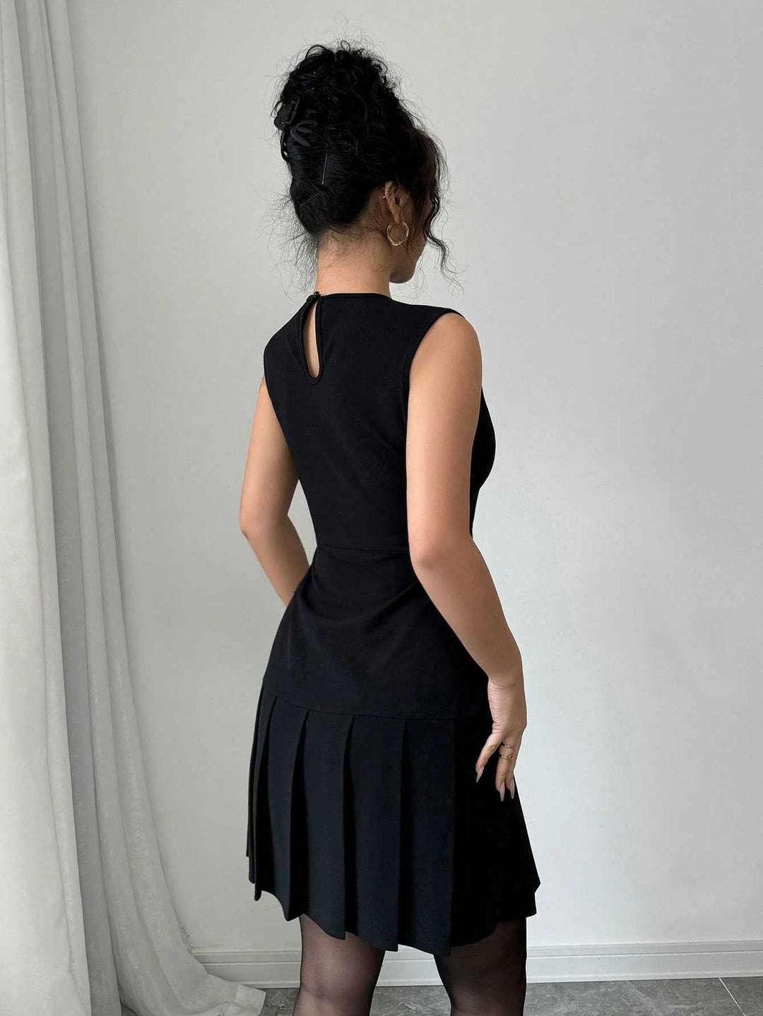 Helsy | A-Line Mini Dress with Pleated Skirt