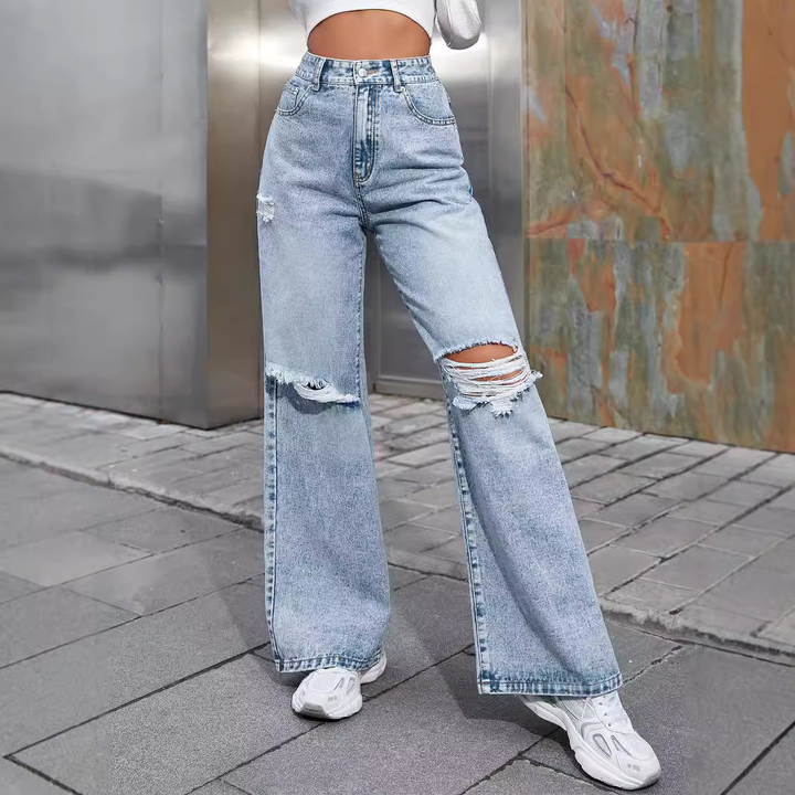 Antonetta | Wide-Leg Ripped Jeans with Urban Look