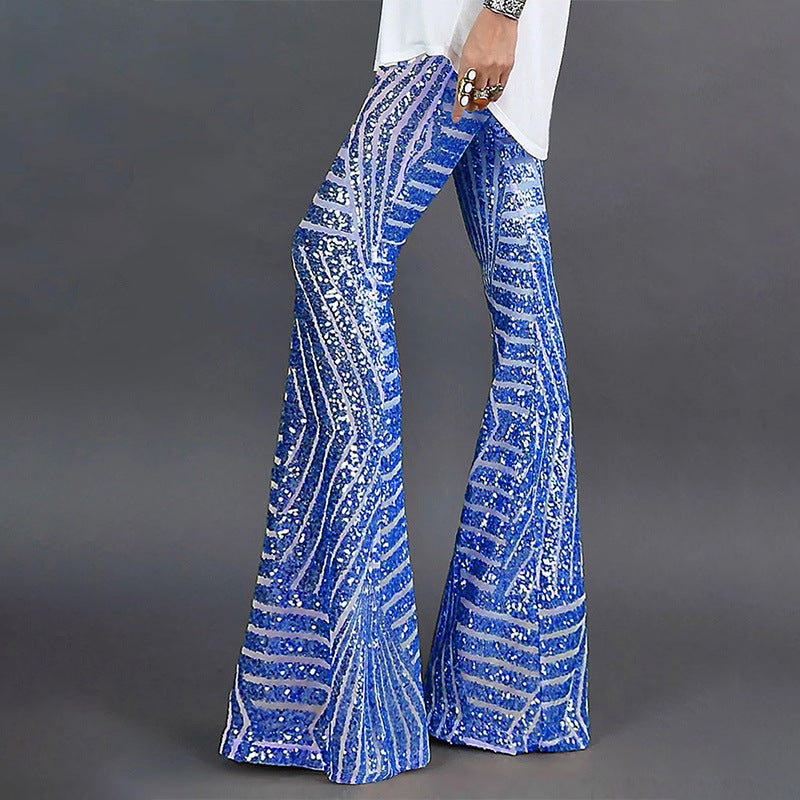 Glitter Women's Flared Sequin Pants