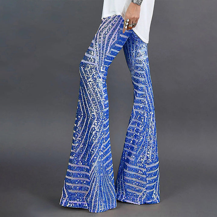 Glitter Women's Flared Sequin Pants