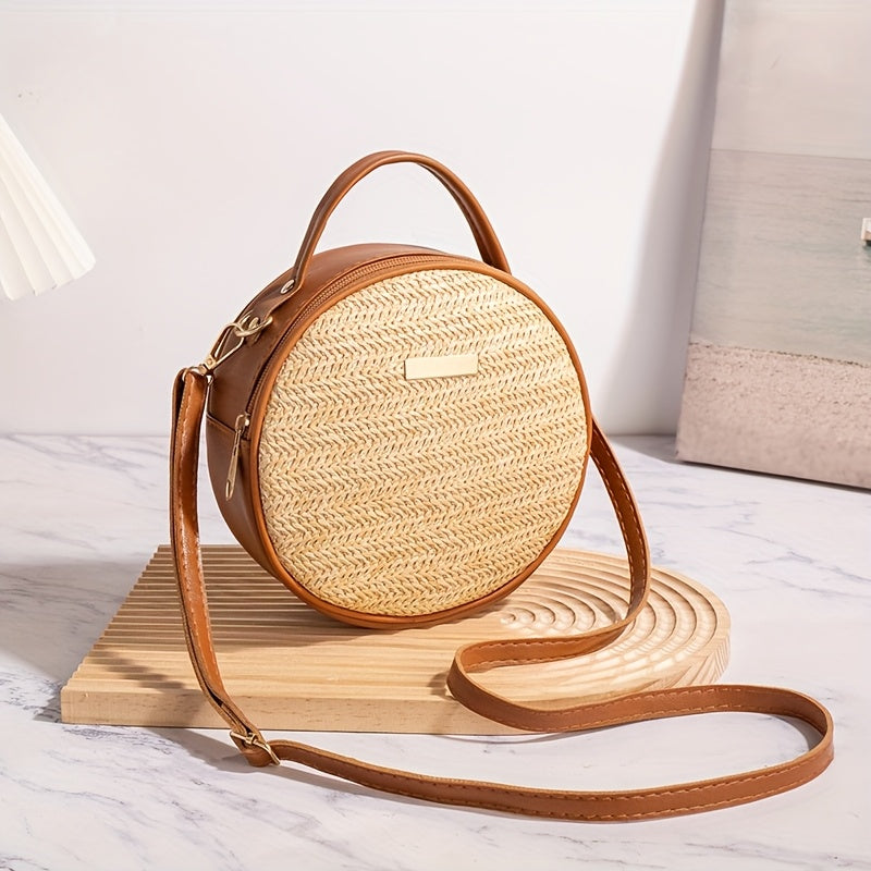 Reby | Round Braided Shoulder Bag