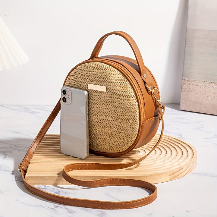 Reby | Round Braided Shoulder Bag
