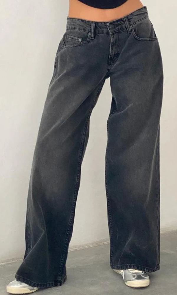 MILA | Stretch Low-Rise Jeans with Wide Legs