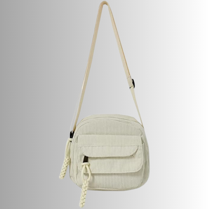 Geanna | Compact Ribbed Fabric Shoulder Bag