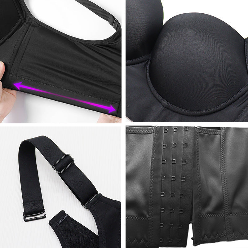 Women's Shaping Bra with Adjustable Straps and Wide Back Closure