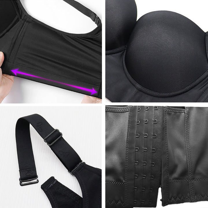 Women's Shaping Bra with Adjustable Straps and Wide Back Closure