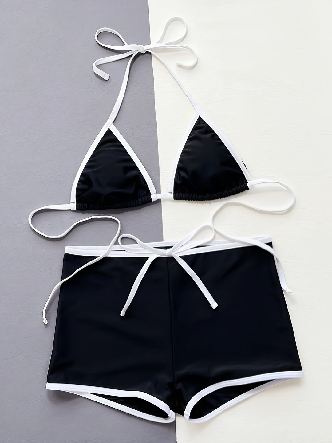 Delanna | Sporty Triangle Bikini & Shorts