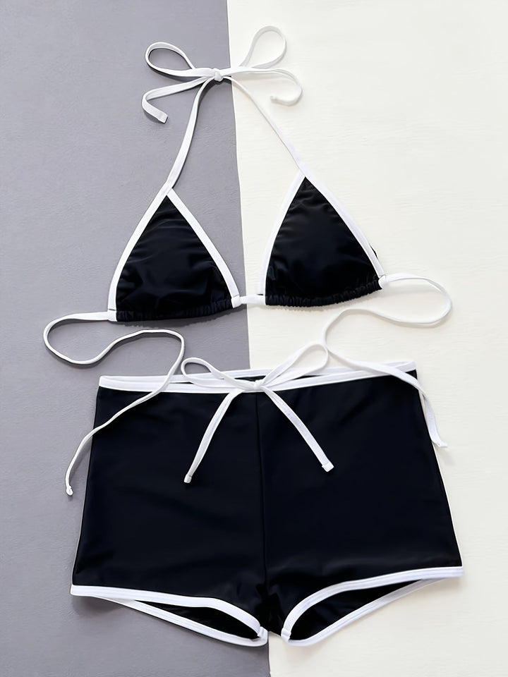 Delanna | Sporty Triangle Bikini & Shorts