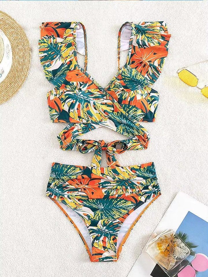 Amira | Tropical Ruffle Bikini