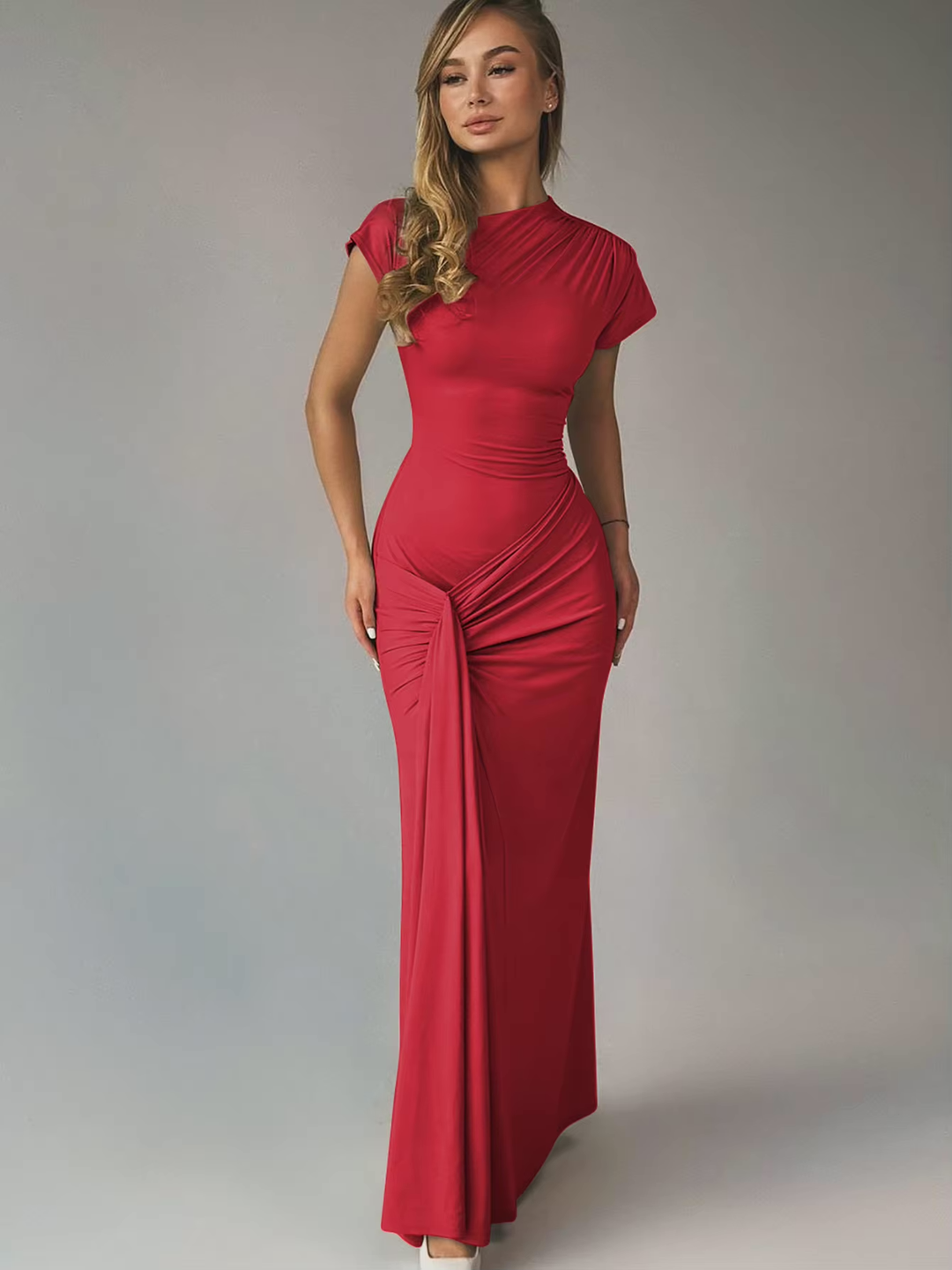 Nicki | Elegant Draped Maxi Dress