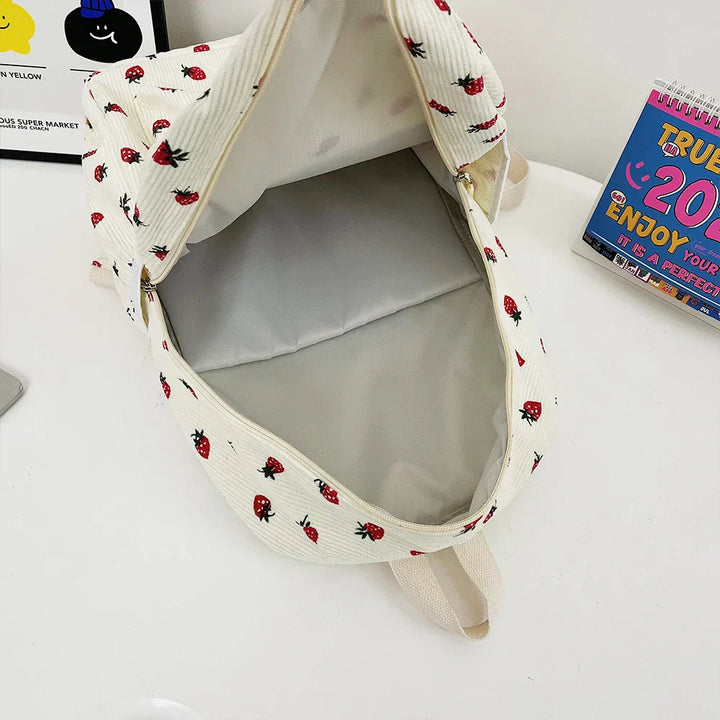 Genni | Backpack with Strawberry Print