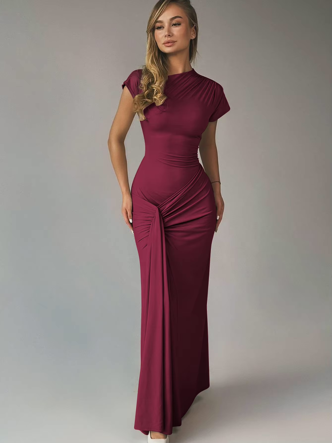 Nicki | Elegant Draped Maxi Dress