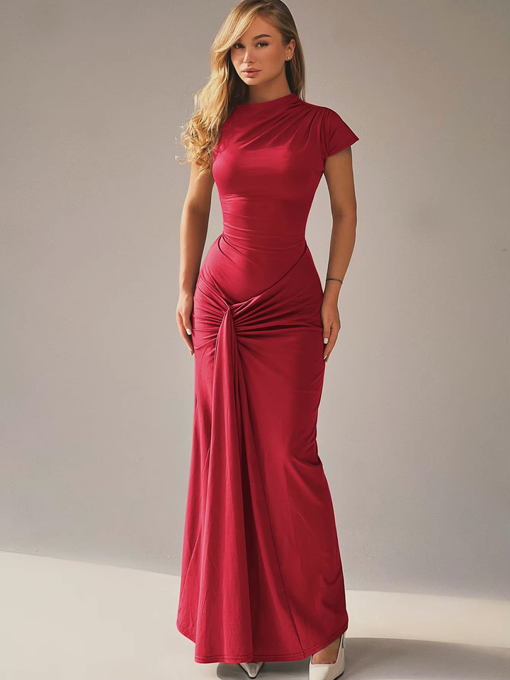 Nicki | Elegant Draped Maxi Dress