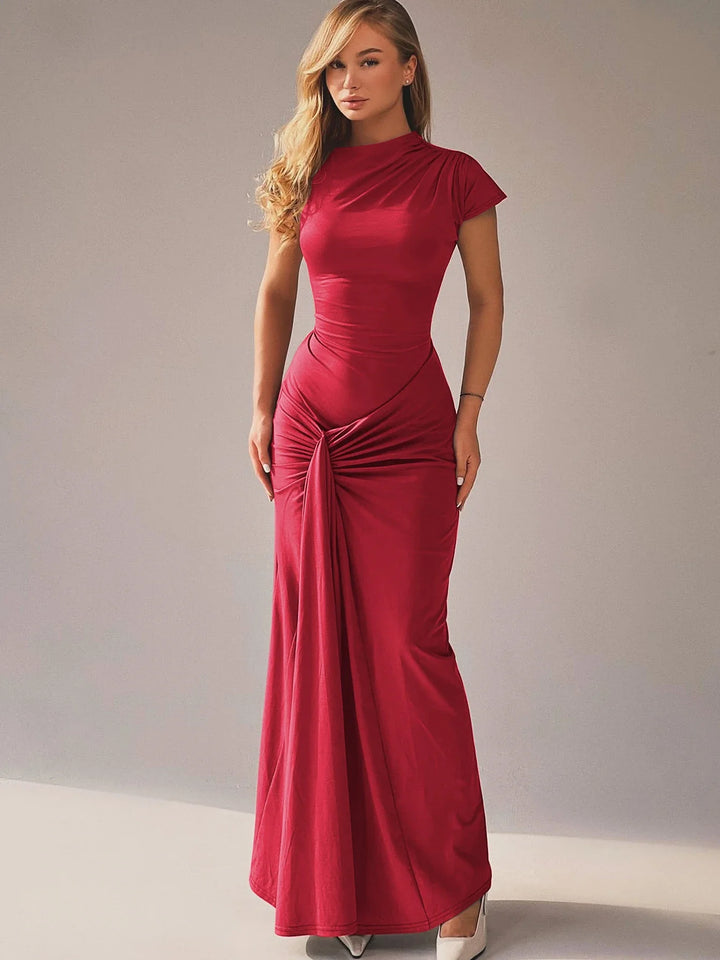 Nicki | Elegant Draped Maxi Dress