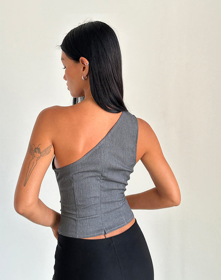 Janella | One-Shoulder Top with Waistband