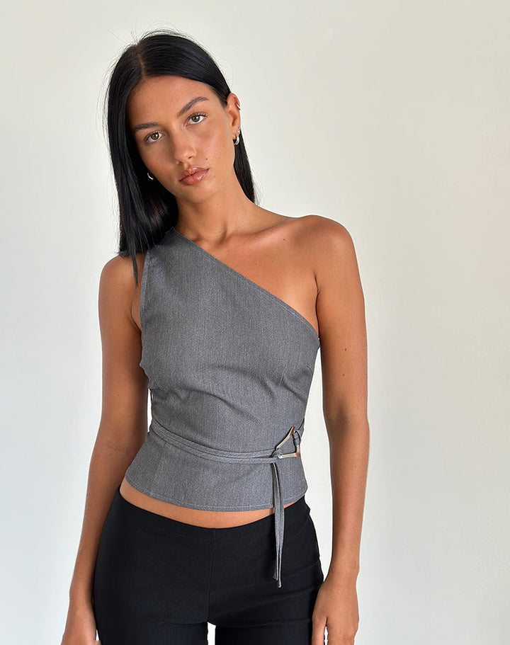 Janella | One-Shoulder Top with Waistband