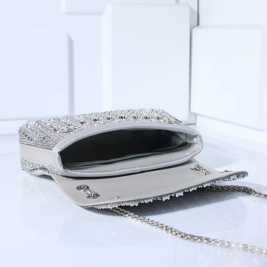 Tadea | Statement Shoulder Bag with Rhinestone Mosaic