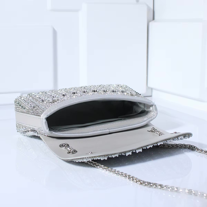 Tadea | Statement Shoulder Bag with Rhinestone Mosaic