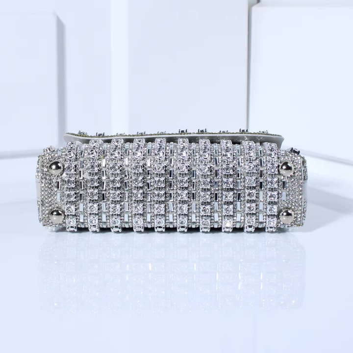 Tadea | Statement Shoulder Bag with Rhinestone Mosaic