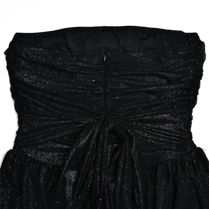 Lien | Strapless Glitter Dress