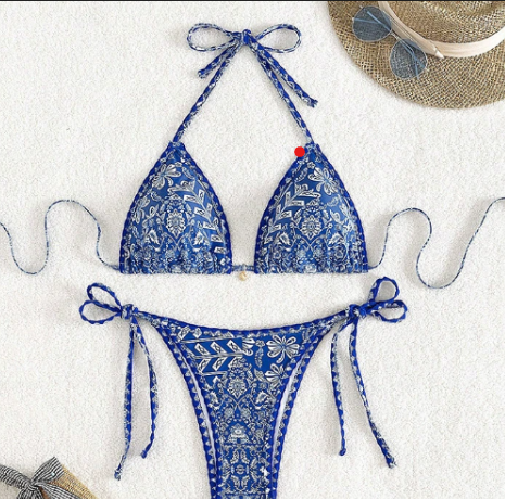 Farfalah | Trendy Triangle Bikini with Boho Print